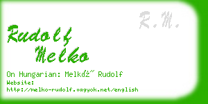 rudolf melko business card